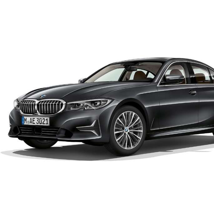 BMW 3-serie Sedan, Modell Luxury Line. BMW 3-serie Sedan som Modell Luxury Line sett fra siden stående