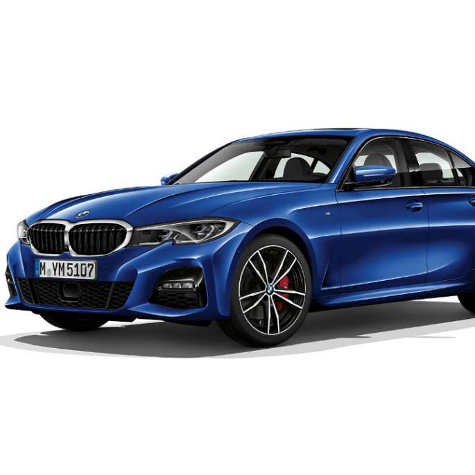 BMW 3-serie Sedan, Modell M Sport. BMW 3-serie Sedan som Modell M Sport sett fra siden stående
