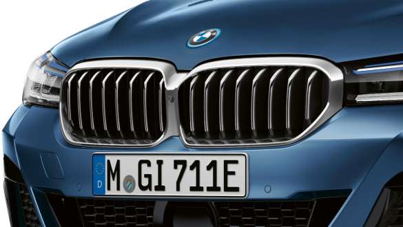 BMW nyregrill BMW 5-serie Sedan G30 BMW nyregrill BMW 5-serie Sedan G30 Facelift 2020 phytonicblå nærbilde front