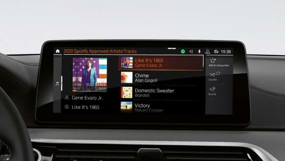 Connected Music BMW 5-serie Sedan G30 Connected Music BMW 5-serie Sedan G30 Facelift 2020 interiør førerplass