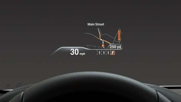 BMW Head-Up Display BMW 6-serie Gran G32 BMW Head-Up Display BMW 6-serie Gran Turismo G32 2017 frontrute interiør