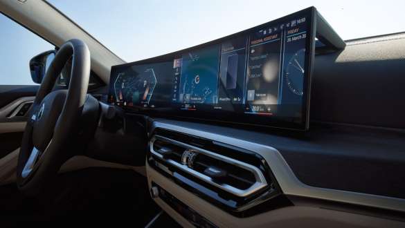 BMW Curved Display BMW i4 G26 2021 BMW Curved Display BMW i4 G26 2021 kontrolldisplay Coupé