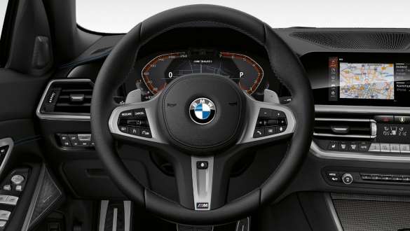 M Skinnratt BMW M340i xDrive sedan G20 2020 BMW M340i xDrive Sedan G20 2020 M skinnratt cockpit Interiør