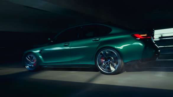 M-spesifikt understell BMW X6 M Competition G80 2020 BMW M3 Sedan G80 2020 Isle of Man grønn M-spesifikt understell Sett fra siden