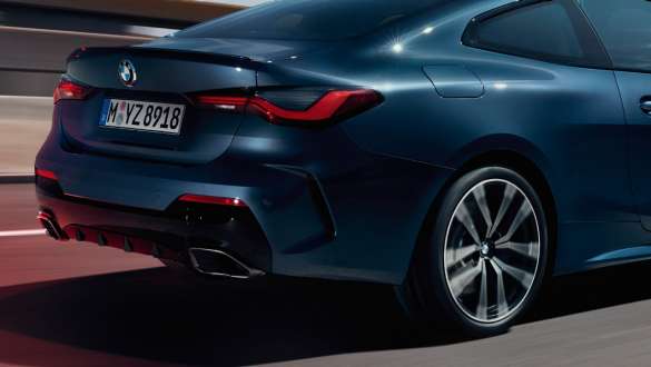 Adaptivt M understell BMW M440i xDrive Coupé G22 2020 BMW M440i xDrive Coupé G22 2020 adaptivt M understell detalj hekkskjørt