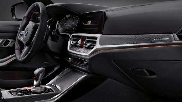 M Performance interiørdetaljer i karbonfiber BMW M4 Coupé G82 2020 BMW M4 Coupé G82 2020 M Performance interiørdetaljer i karbonfiber nærbilde