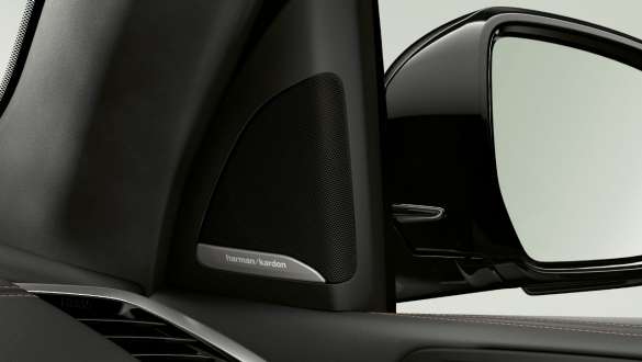 BMW X7 M-modell med Harman Kardon Surround Sound System BMW X7 M-modell, interiør med Harman Kardon Surround Sound System, G07