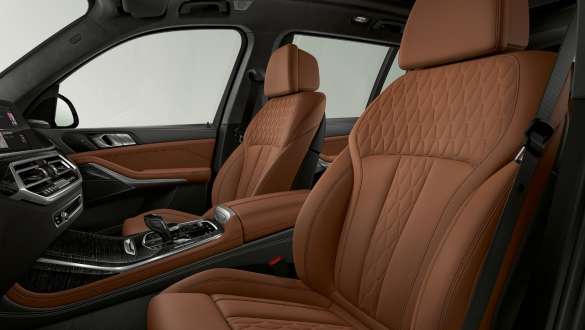 BMW X7 M-modell med utvidet skinninteriør fra BMW Individual i merinoskinn BMW X7 M-modell, interiør med utvidet skinninteriør fra BMW Individual i merinoskinn, G07