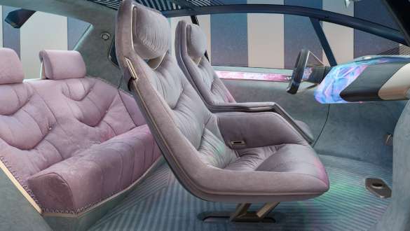 Fremtidsrettet materialestetikk BMW i Vision Circular 2021 BMW i Vision Circular 2021 visjonsbil interiørdesign fremtidsrettet materialestetikk