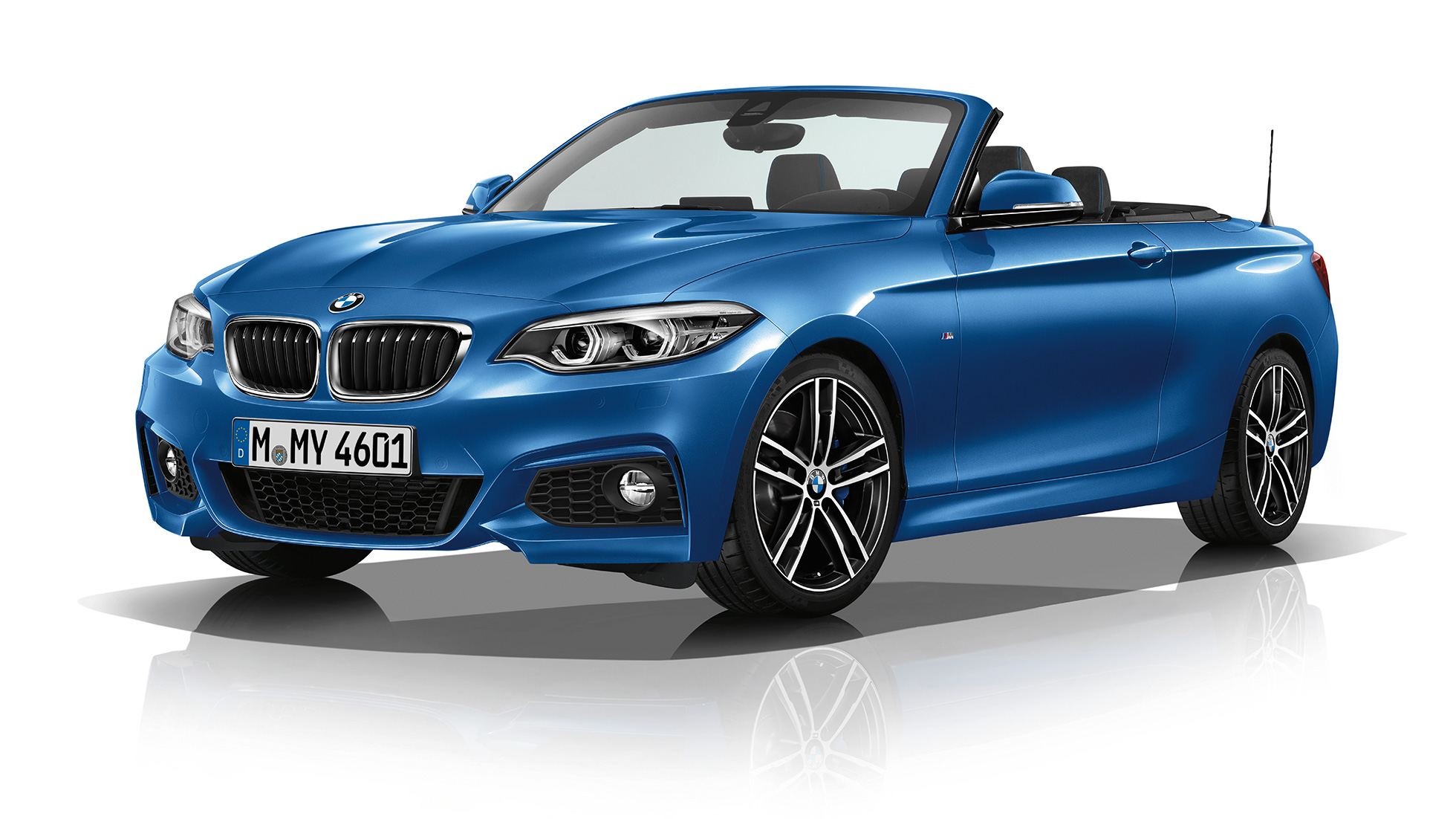 BMW 2-serie Cabriolet, Model M Sport sett skrått forfra BMW 2-serie Cabriolet, Model M Sport sett skrått forfra