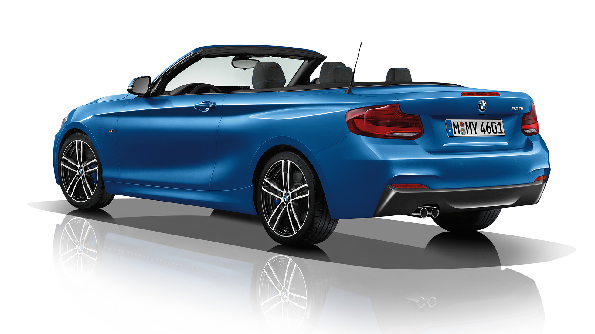 BMW 2-serie Cabriolet, Model M Sport sett skrått bakfra BMW 2-serie Cabriolet, Model M Sport sett skrått bakfra