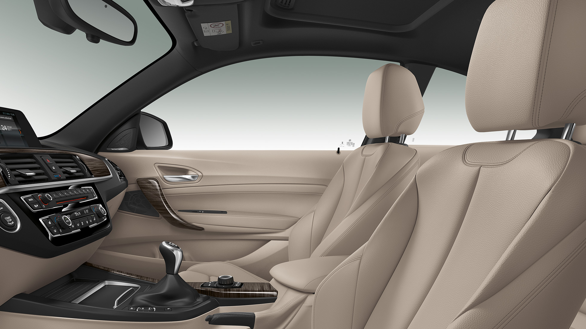 BMW 2-serie Coupé, Model Luxury Line innvendig design BMW 2-serie Coupé, Model Luxury Line innvendig design