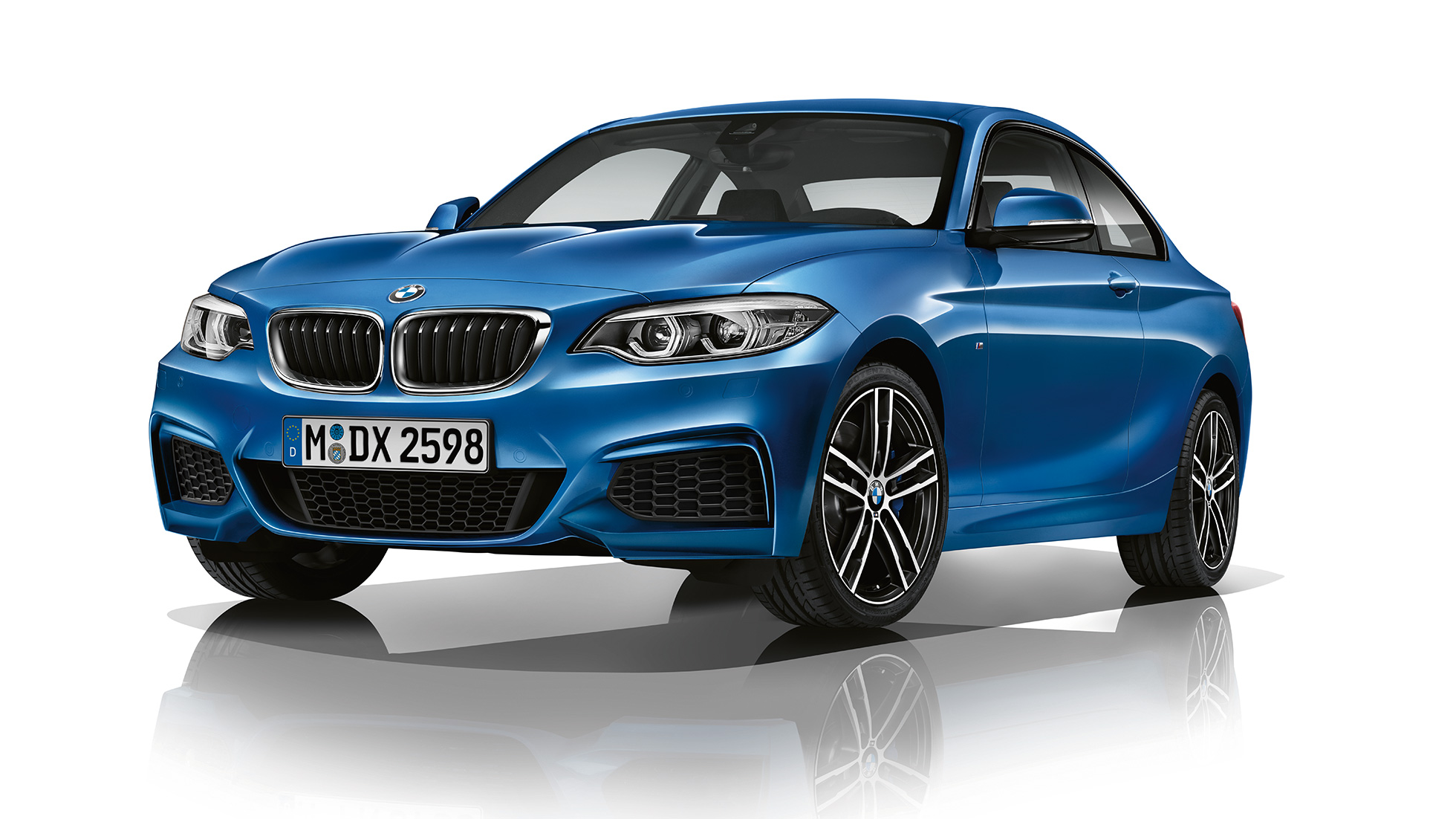 BMW 2-serie Coupé, Model M Sport sett skrått forfra BMW 2-serie Coupé, Model M Sport sett skrått forfra