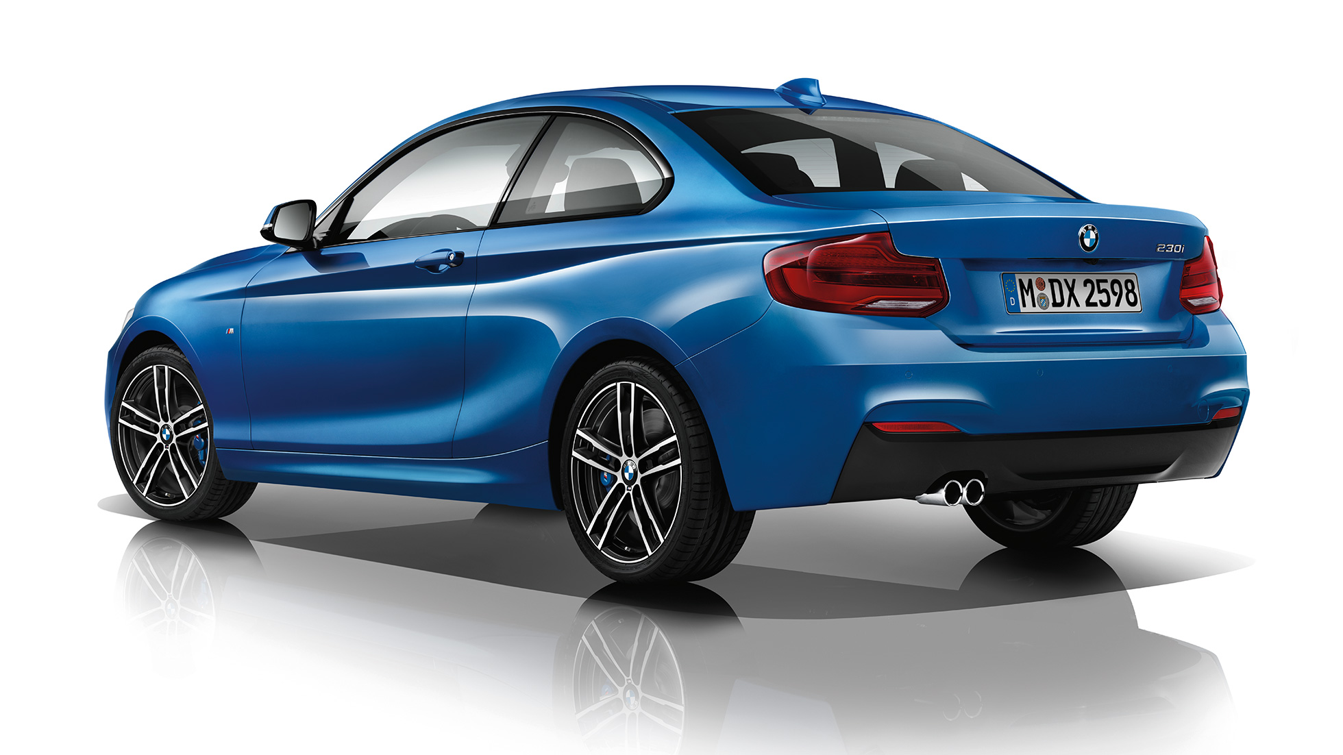 BMW 2-serie Coupé, Model M Sport sett skrått bakfra BMW 2-serie Coupé, Model M Sport sett skrått bakfra