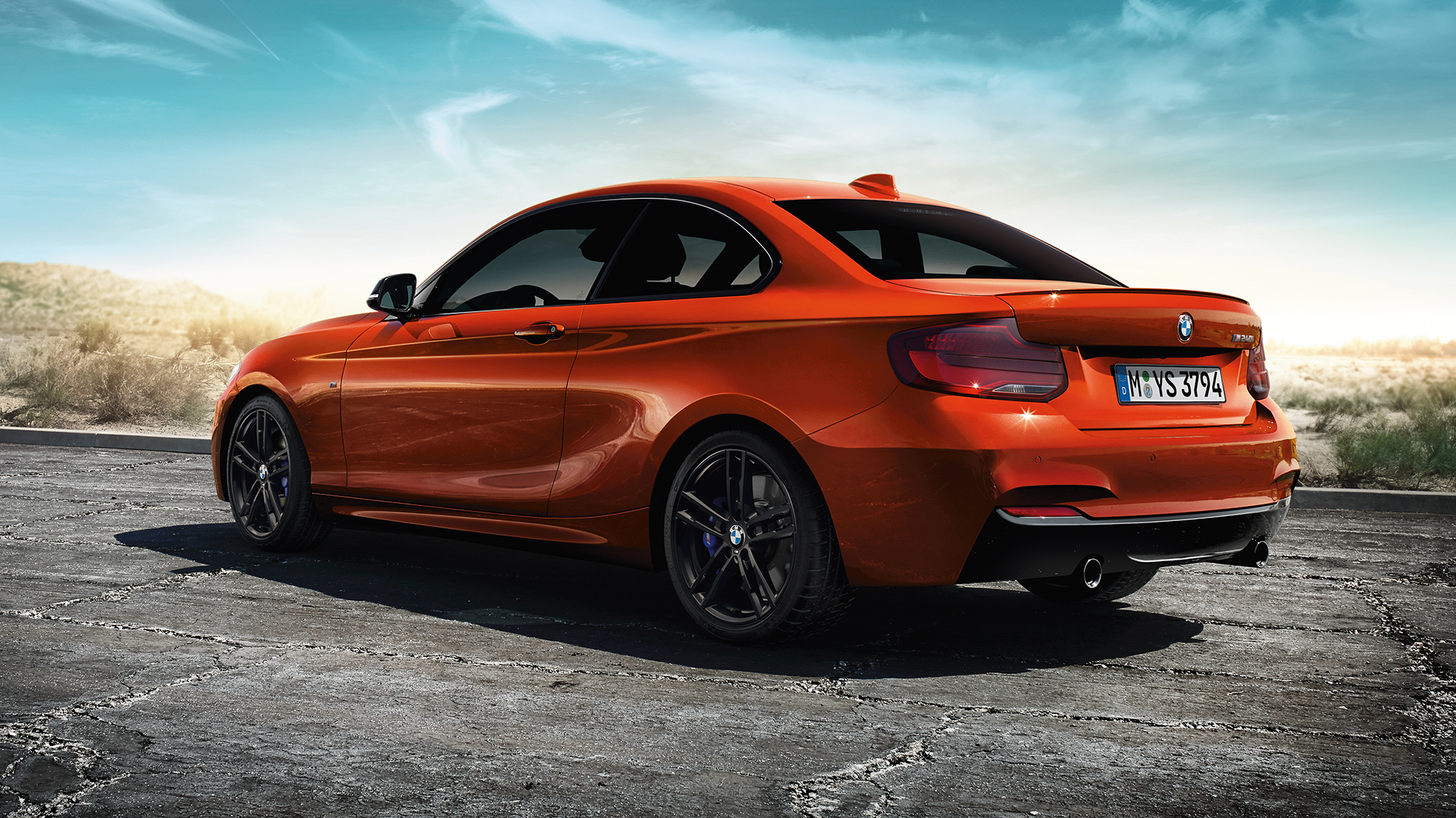 BMW 2-serie Coupé sett skrått bakfra BMW 2-serie Coupé sett skrått bakfra
