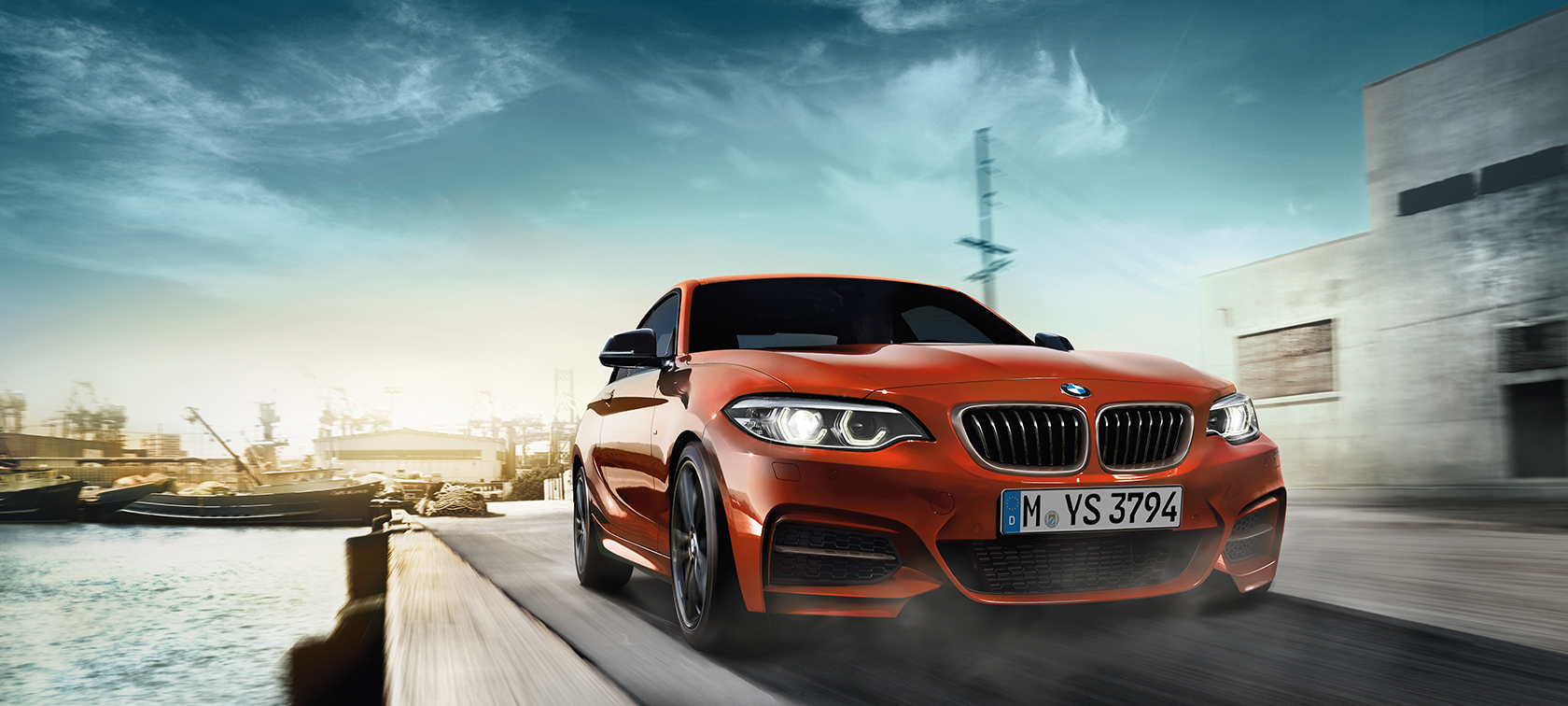 BMW 2-serie Coupé sett skrått forfra BMW 2-serie Coupé sett skrått forfra