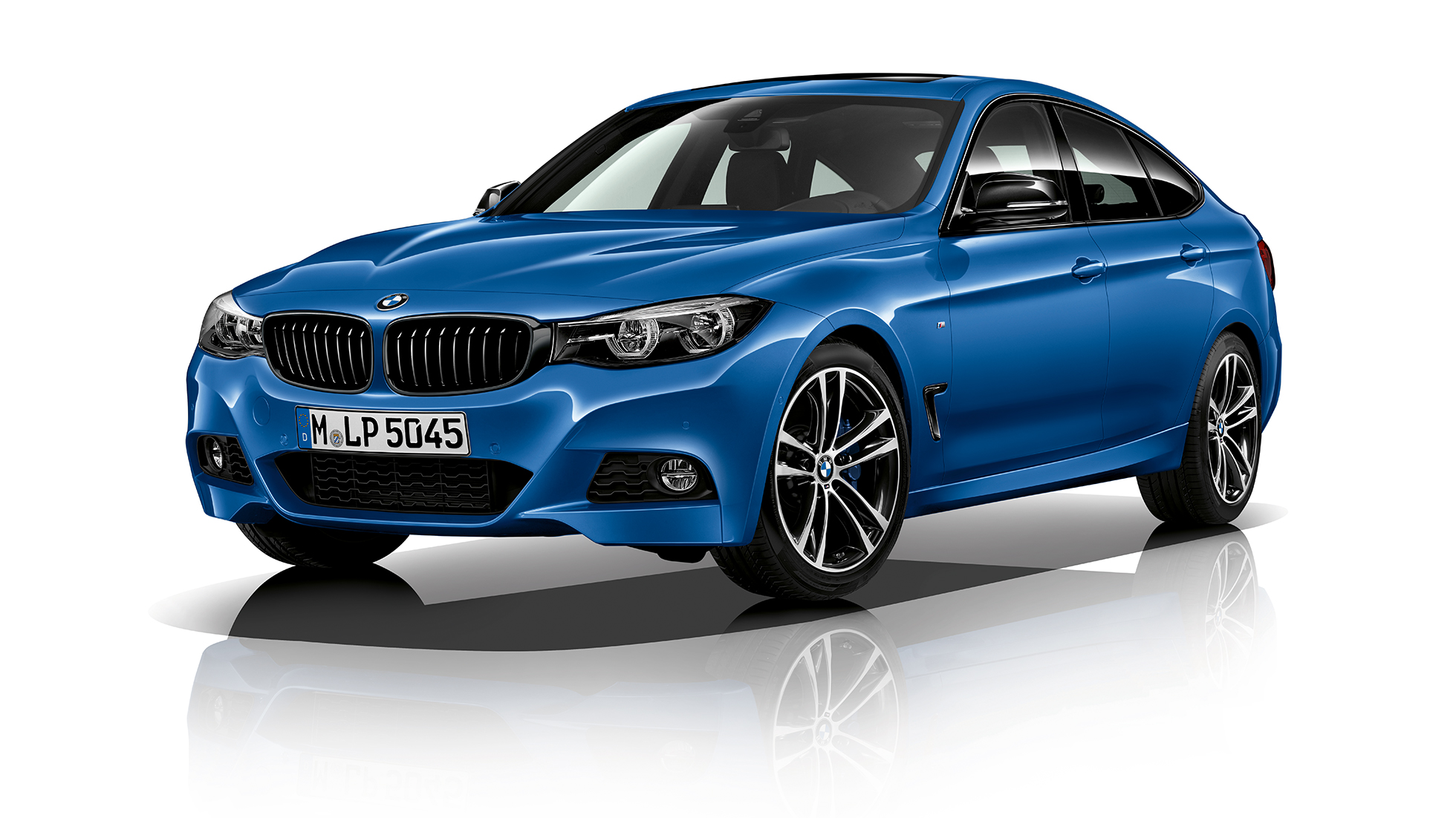 BMW 3-serie Gran Turismo, Model M Sport sett skrått forfra BMW 3-serie Gran Turismo, Model M Sport sett skrått forfra