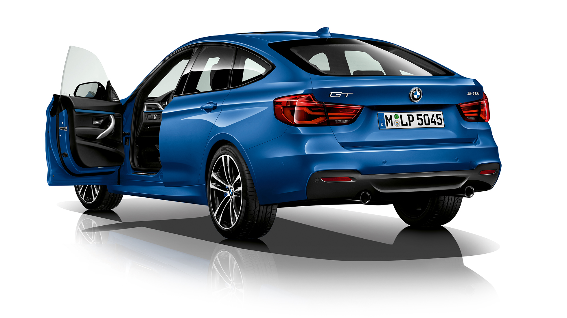 BMW 3-serie Gran Turismo, Model M Sport sett skrått bakfra BMW 3-serie Gran Turismo, Model M Sport sett skrått bakfra