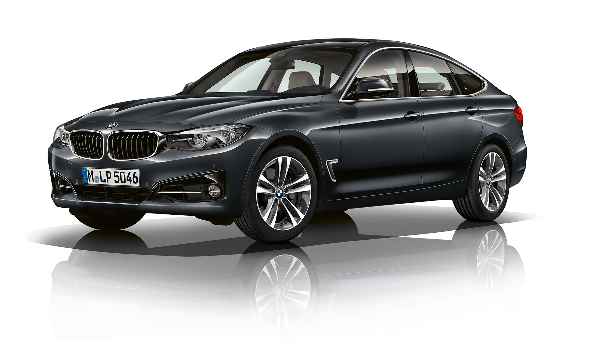 BMW 3-serie Gran Turismo, Model Sport Line sett skrått forfra BMW 3-serie Gran Turismo, Model Sport Line sett skrått forfra