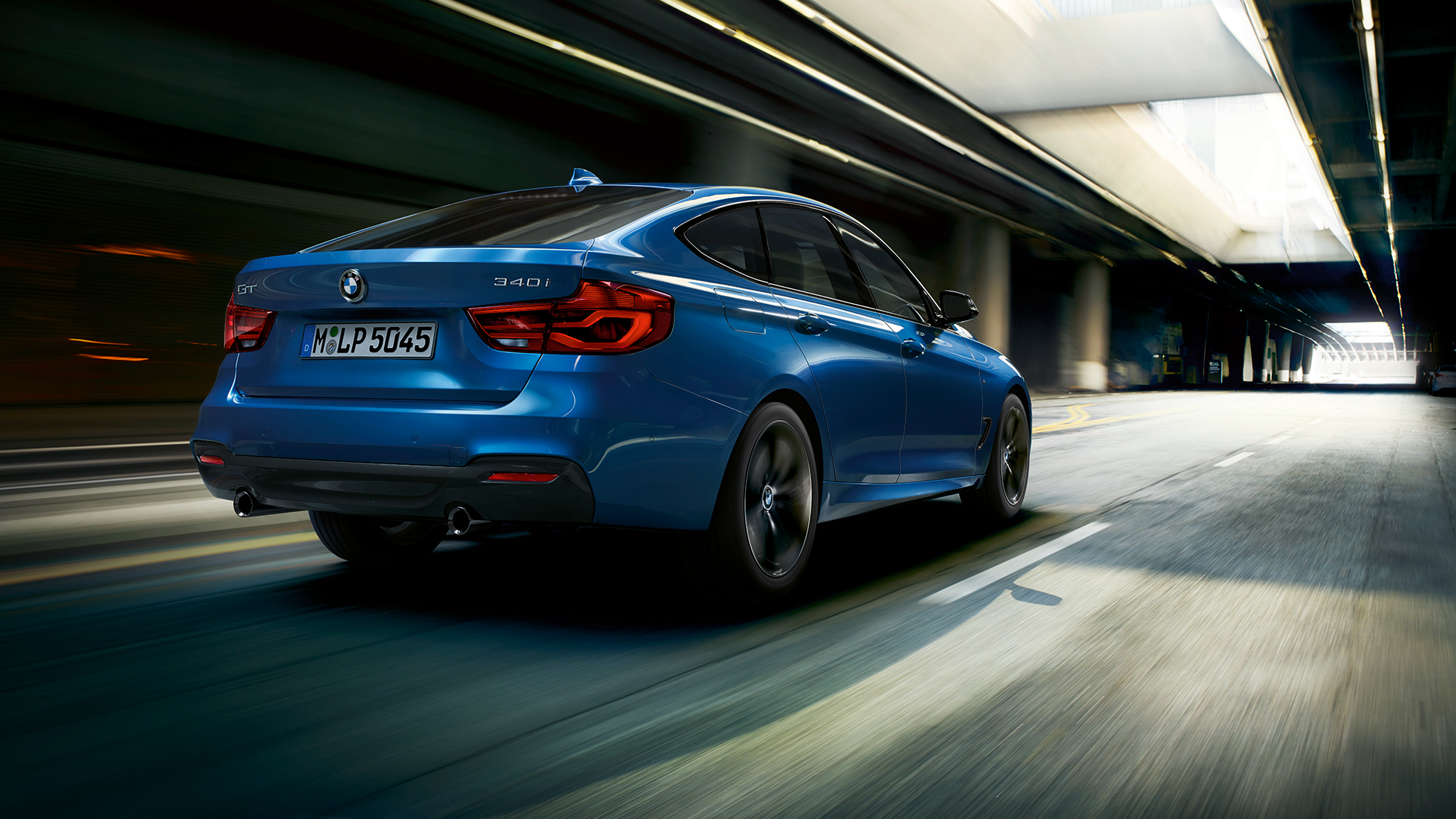 BMW 3-serie Gran Turismo sett skrått bakfra BMW 3-serie Gran Turismo sett skrått bakfra