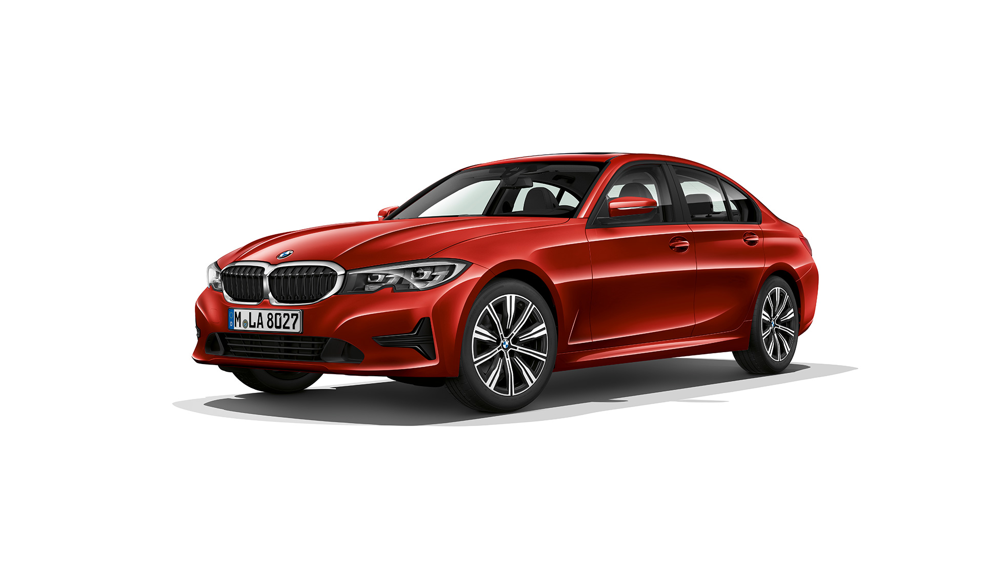 BMW 3-serie Sedan, Modell Advantage. BMW 3-serie Sedan som Modell Advantage sett fra siden stående