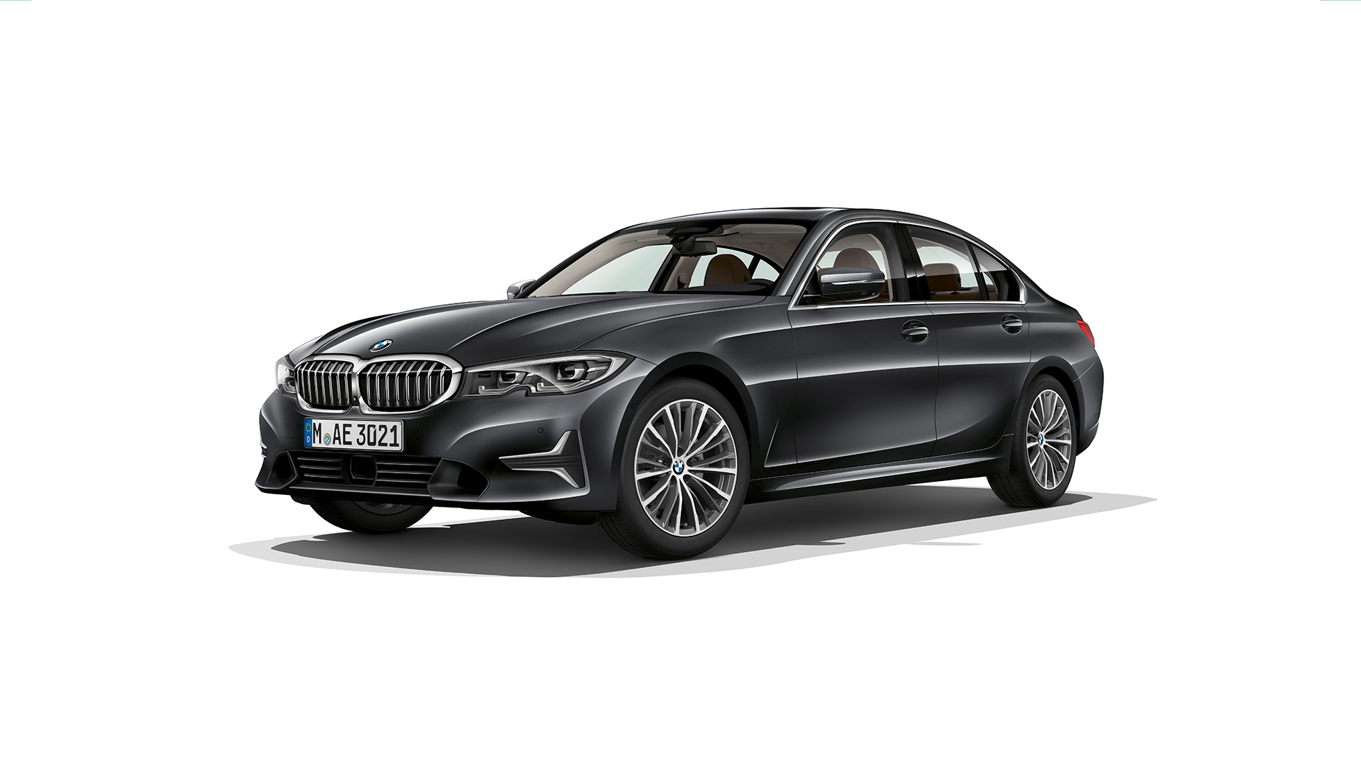BMW 3-serie Sedan, Modell Luxury Line. BMW 3-serie Sedan som Modell Luxury Line sett fra siden stående