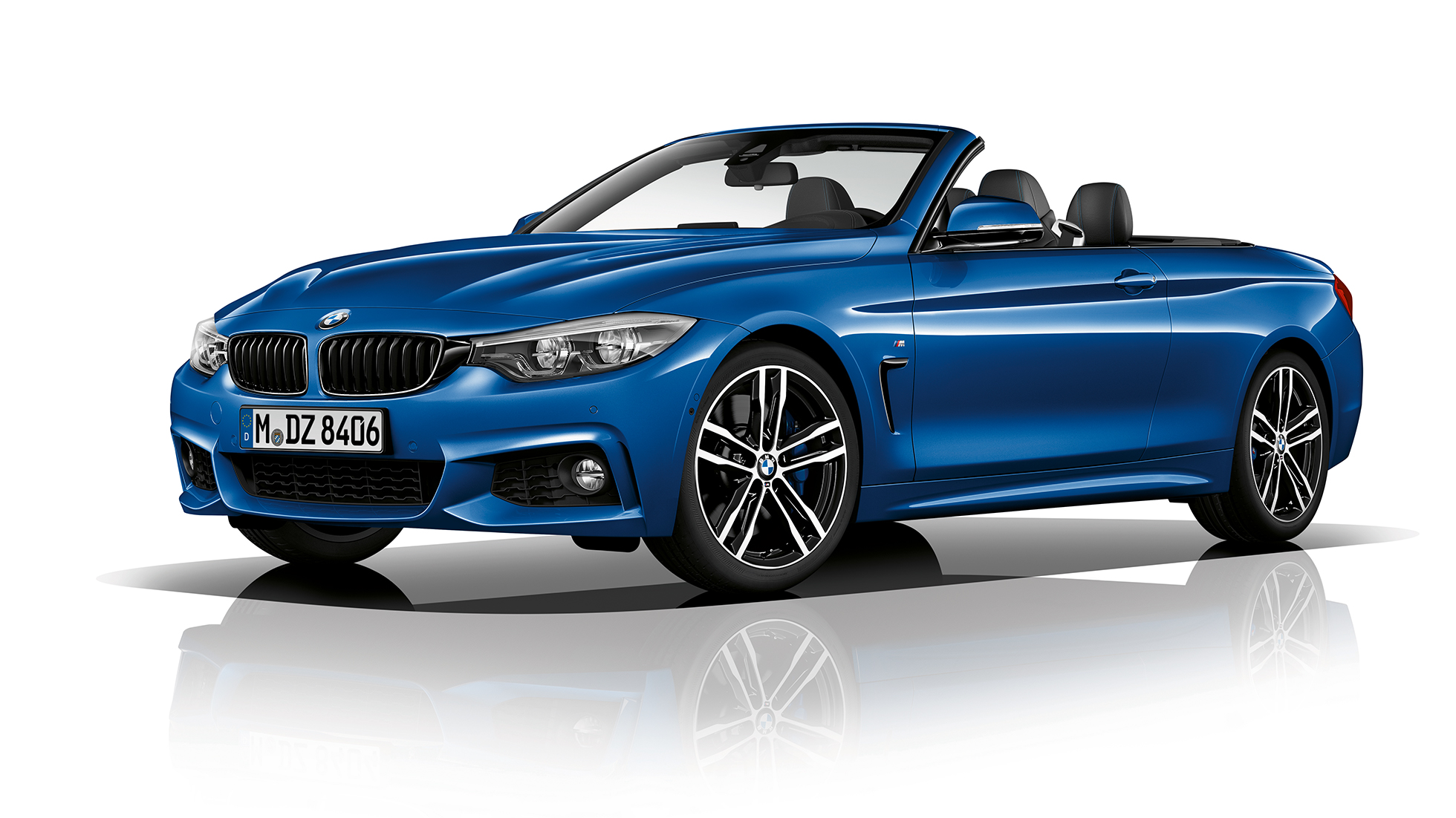 BMW 4-serie Cabriolet, Model M Sport sett skrått forfra BMW 4-serie Cabriolet, Model M Sport sett skrått forfra