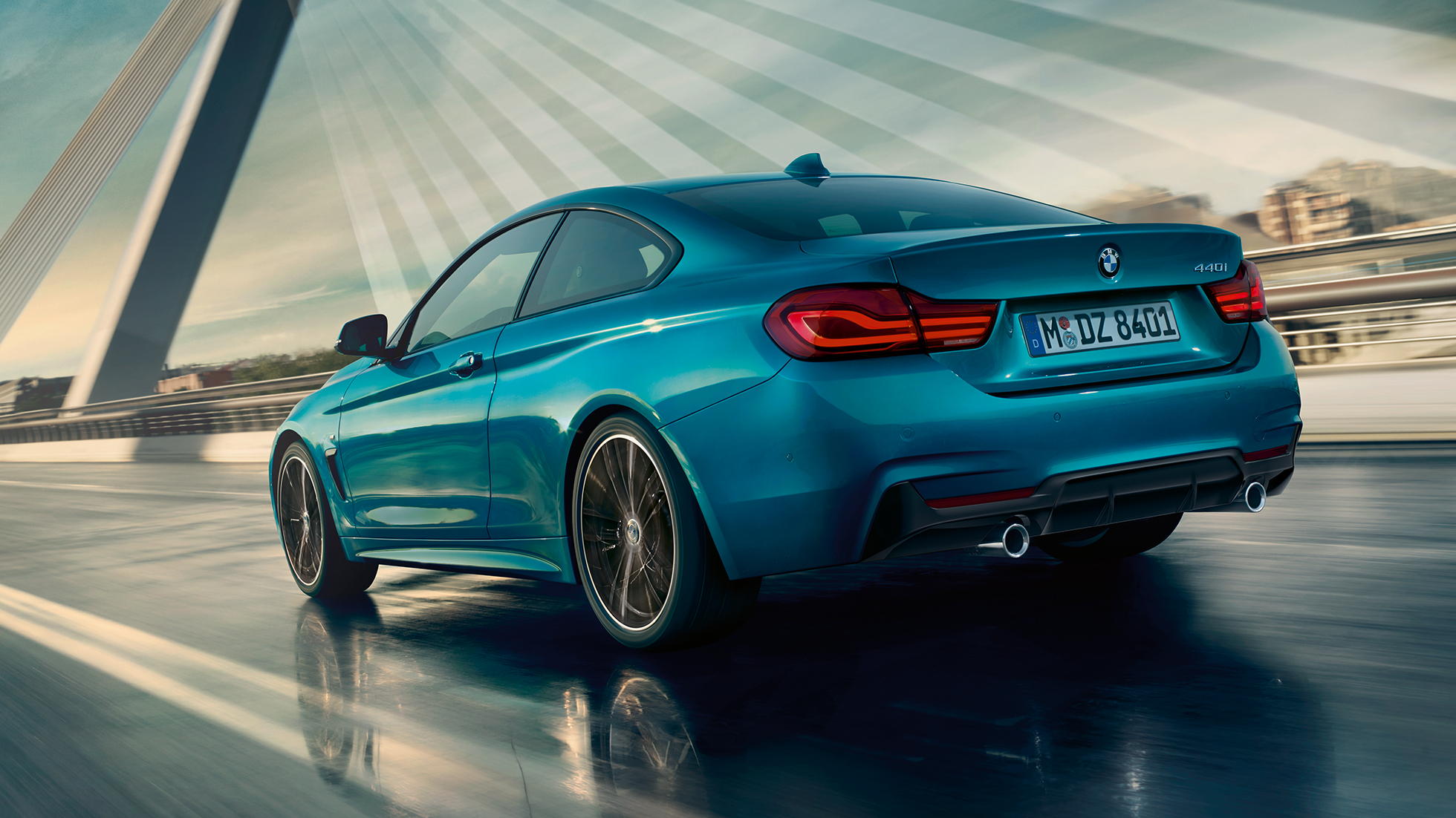 BMW 4-serie Coupé sett skrått bakfra BMW 4-serie Coupé sett skrått bakfra