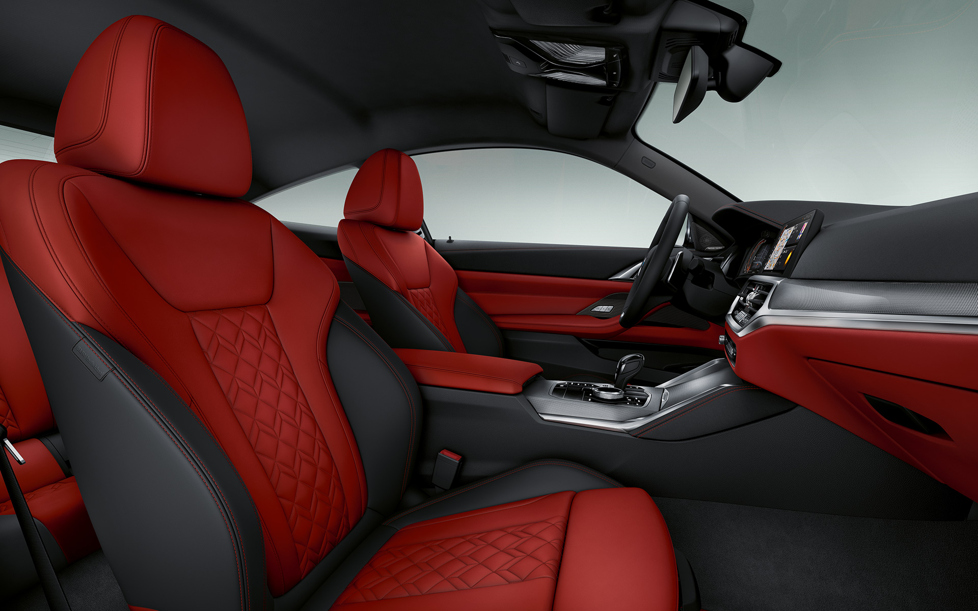 BMW Individual utvidet skinninteriør i 'Merino' Fionarødt/sort BMW 4-serie Coupé Individual G22 2020 BMW Individual utvidet skinninteriør i 'Merino' Fionarødt/sort BMW 4-serie Coupé Individual G22 2020