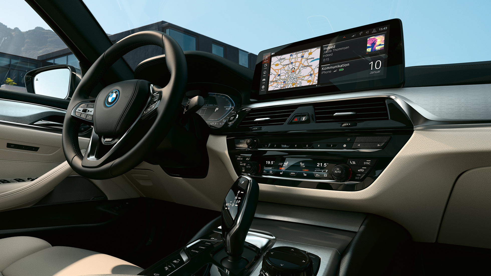 Førerplass BMW 5-serie Touring G31 Førerplass BMW 5-serie Touring G31 Facelift 2020 sofistogrå interiør