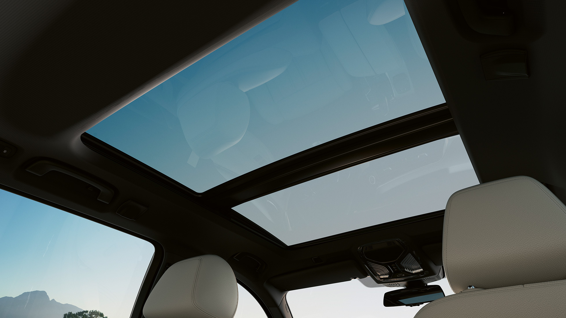 Panoramatak i glass BMW 5-serie Touring G31 Panoramatak i glass BMW 5-serie Touring G31 Facelift 2020 sofistogrå interiør