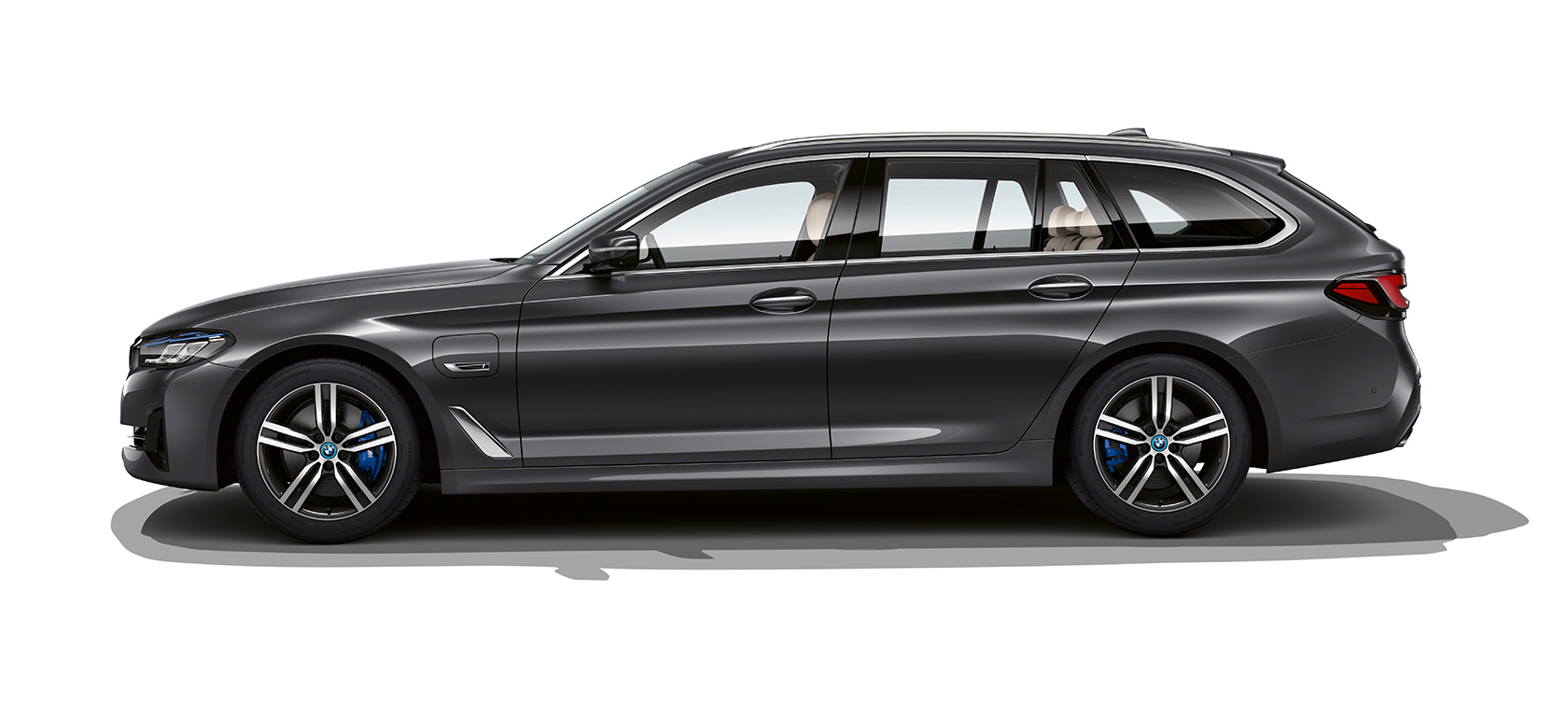 BMW 5-serie Touring G31 stående BMW 5-serie Touring G31 Facelift 2020 sett fra siden stående