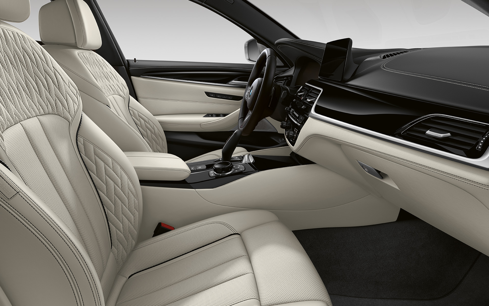 BMW 5-serie Touring G31 LCI innvendig utstyr i BMW Individual helskinninteriør i merinoskinn | karamellfarge BMW 5-serie Touring G31 Facelift 2020 innvendig utstyr i BMW Individual helskinninteriør i merinoskinn | karamellfarge