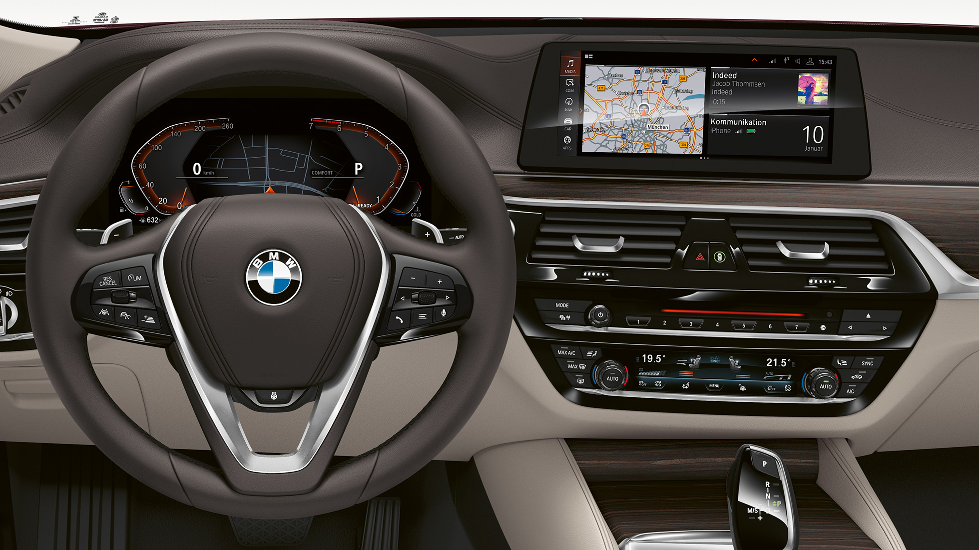 BMW 6-serie Gran Turismo G32 Luxury Line cockpit Sportsratt i skinn BMW 6-serie Gran Turismo G32 2017 Luxury Line cockpit