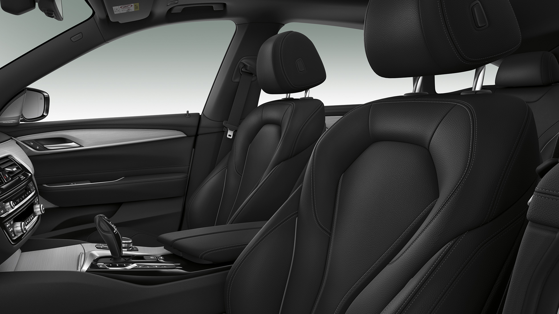 BMW 6-serie Gran Turismo G32 Sport Line interiør Sportsseter for fører og passasjer BMW 6-serie Gran Turismo G32 2017 Sport Line interiør