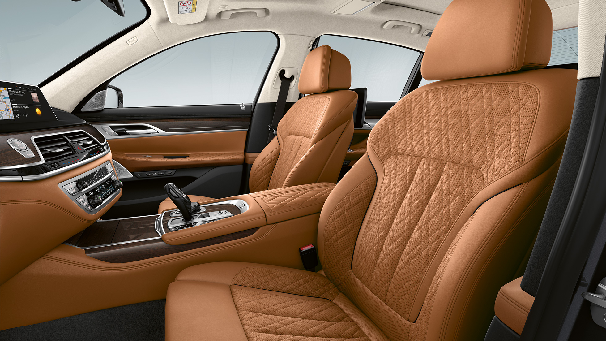Skinninteriør i BMW 7-serie Sedan med Pure Excellence utvendig design Nappaskinninteriør i BMW 7-serie Sedan med Pure Excellence utvendig design