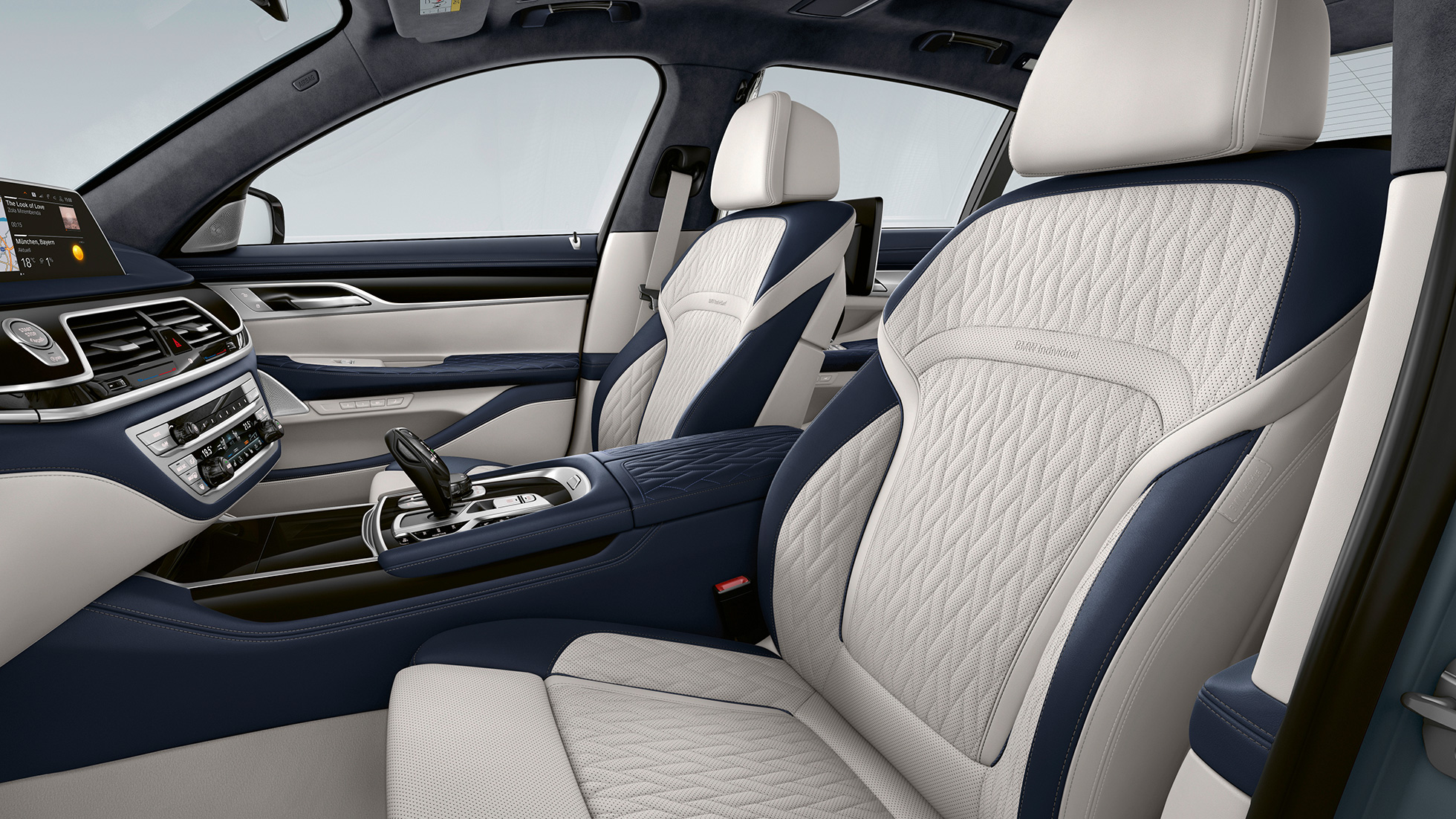 Skinninteriør i BMW 7-serie Sedan med M Sportspakke Skinninteriør i sort dakotaskinn i BMW 7-serie Sedan med M Sportspakke