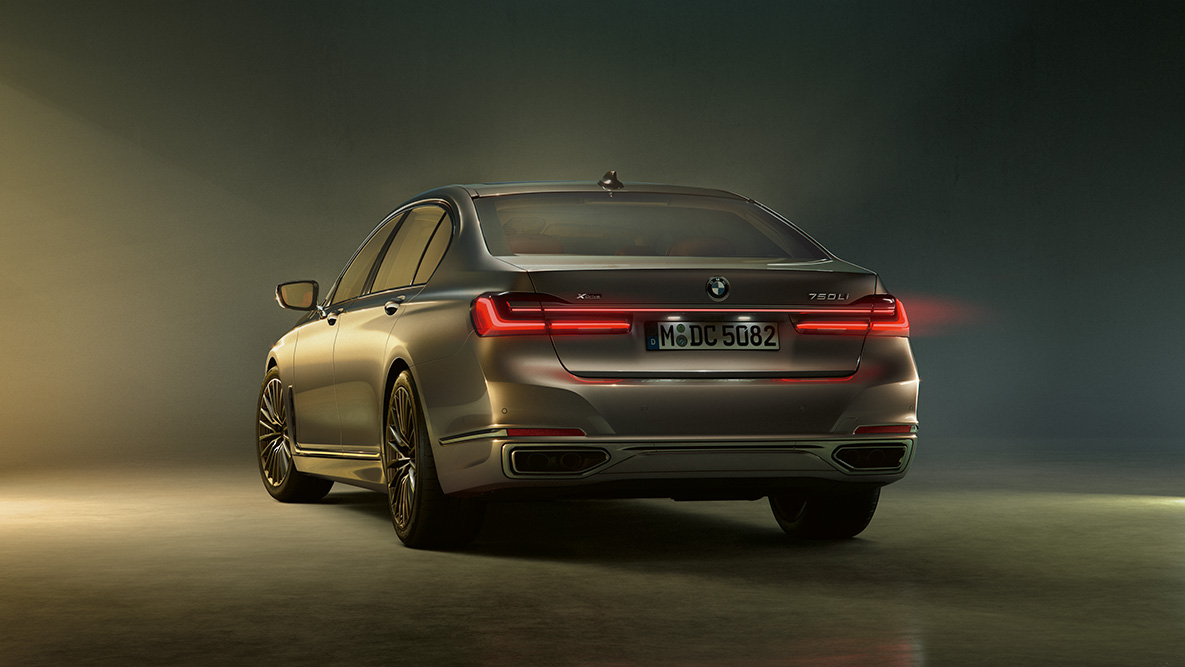 Lyskonseptet til BMW 7-serie Sedan Lyskonsept: BMW 7-serie Sedan sett bakfra