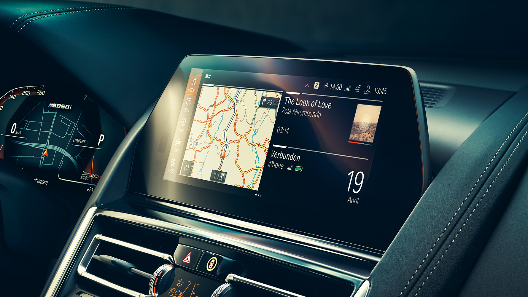 BMW 8-serie Coupé med BMW Live Cockpit Professional Kupeen til BMW 8-serie Coupé med kontrolldisplay og BMW Live Cockpit Professional.