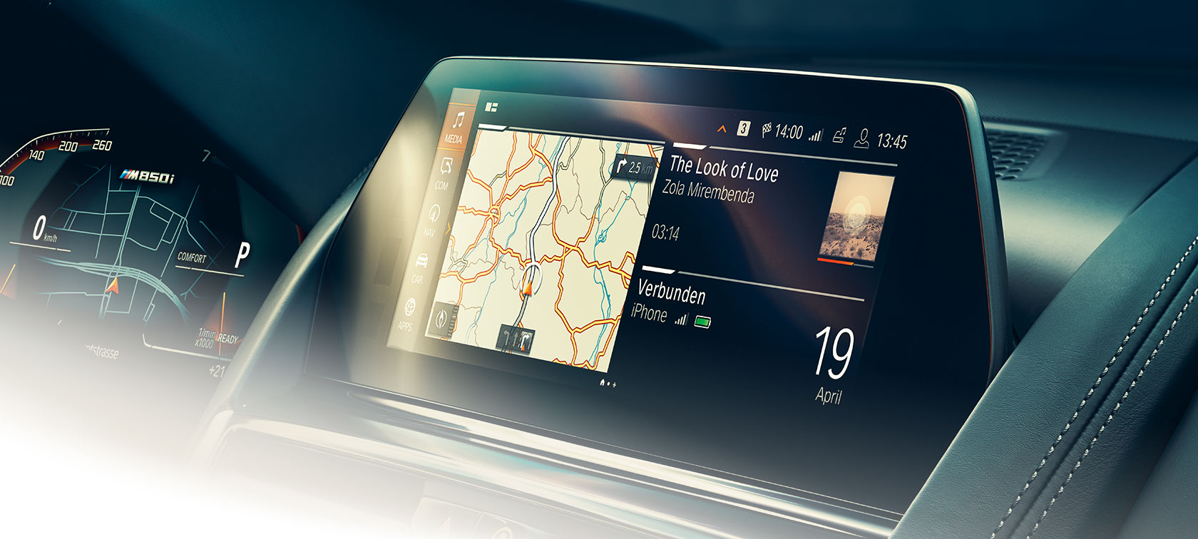 Informasjonsskjerm BMW 6-serie Coupé, interiør, instrumentdisplay.