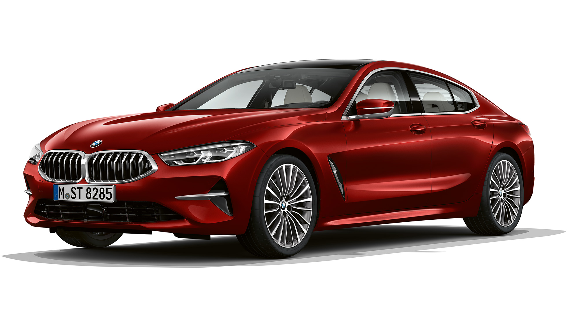 Standardmodell sett skrått forfra BMW 8-serie Gran Coupé, Standardmodell sett skrått forfra