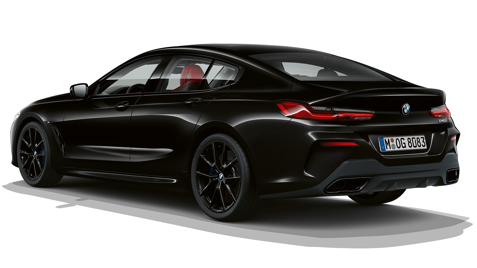 M Sportspakke sett skrått bakfra BMW 8-serie Gran Coupé, M Sportspakke sett skrått bakfra