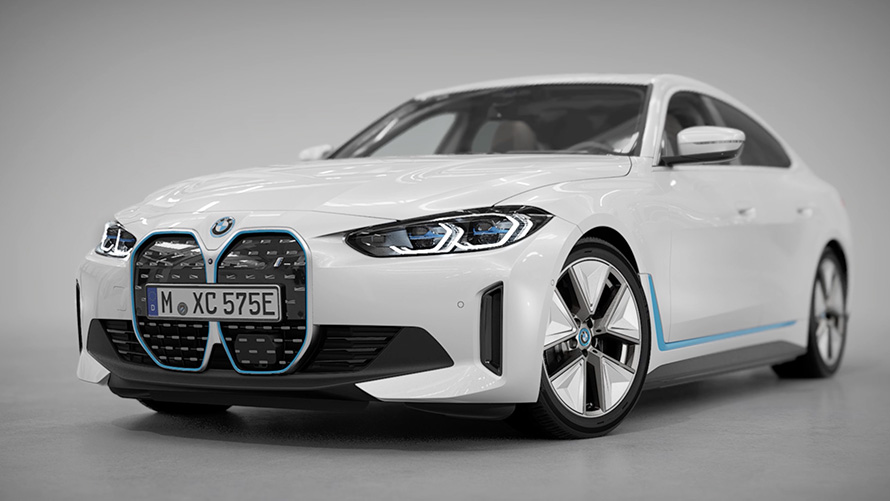 BMW i4 eDrive40 G26 2021 Mineralhvit Designhøydepunkter i eksteriøret kompakt video BMW i4 eDrive40 G26 2021 Mineralhvit Designhøydepunkter i eksteriøret kompakt video