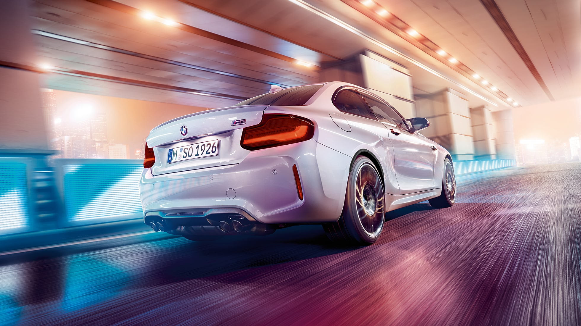 Hekkdesign BMW M2 Competition F87 Hekkdesign BMW M2 Competition F87 2018 Hockenheim sølv metallic sett skrått bakfra
