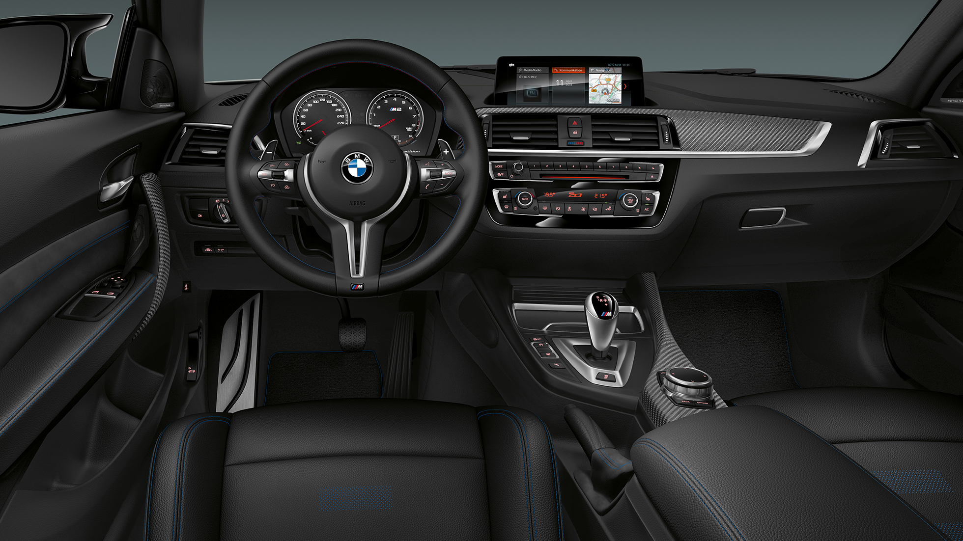 Cockpit BMW M2 Competition F87 BMW M2 Competition F87 2018 Hockenheim sølv metallic innvendig