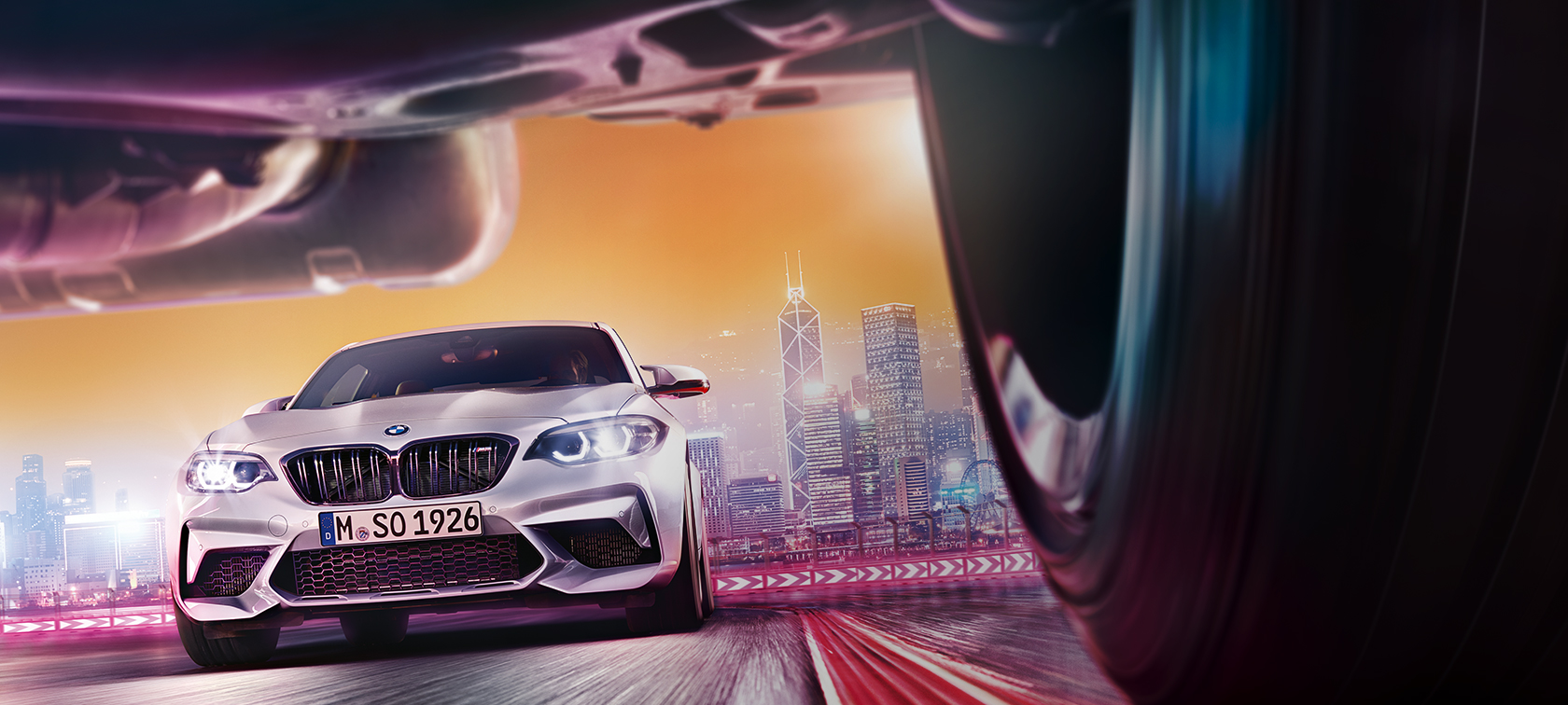 BMW M2 Competition F87 BMW M2 Competition F87 2018 Hockenheim sølv metallic sett forfra