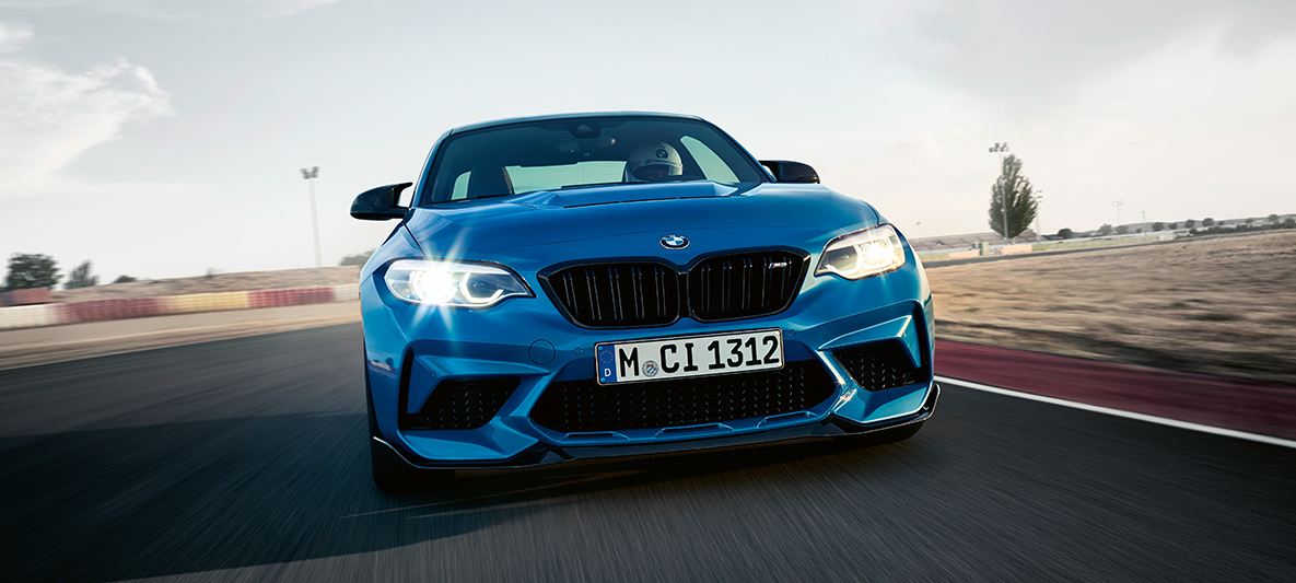 Design BMW M2 CS Design BMW M2 CS F87 Misano blå metallic sett forfra