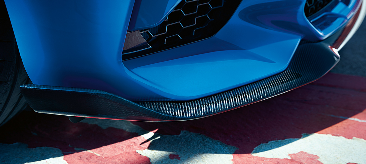 Frontsplitter BMW M2 CS Frontsplitter BMW M2 CS F87 Misano blå metallic Nærbilde