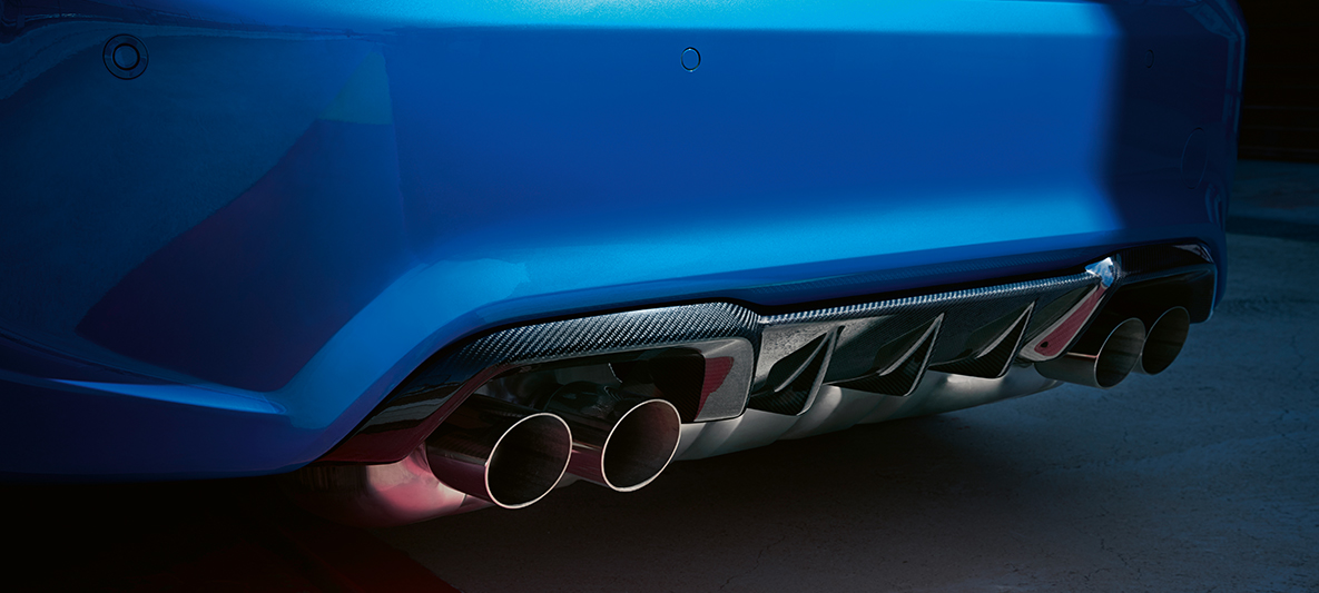 Hekkdiffusor BMW M2 CS Hekkdiffusor BMW M2 CS F87 Misano Blå metallic Nærbilde