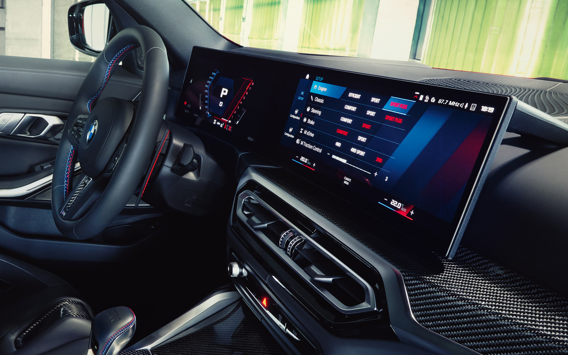 BMW Curved Display BMW M3 Competition Touring G81 BMW M3 Competition Touring G81 BMW Curved Display interiør